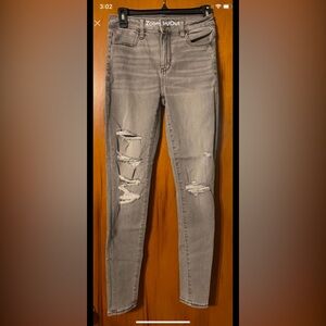 Distressed Gray Skinny Jeans